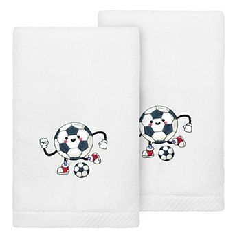 Linum Home Textiles Turkish Cotton Soccer Player Hand Towels 2 pk