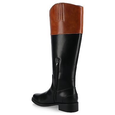 Journee Dressage Women's Knee-High Riding Boots In Regular & Wide Calf