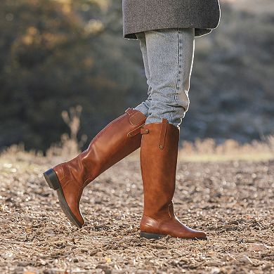 Journee Gema Women's Knee-High Riding Boots In Regular, Wide Width, Wide Calf & Extra Wide Calf