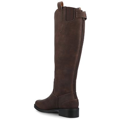 Journee Gema Women's Knee-High Riding Boots In Regular, Wide Width, Wide Calf & Extra Wide Calf