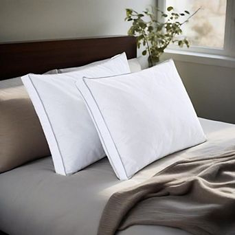 Unikome Goose Feather Down Pillow High Loft 2 Pack, 100% Cotton Shell