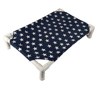 Truman + Teddy (Starry) Easy-to-clean Handcrafted Elevated, Cot-Style Dog Bed
