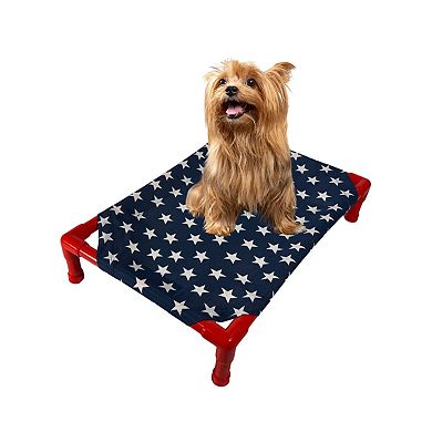 Truman + Teddy (Starry) Easy-to-clean Handcrafted Elevated, Cot-Style Dog Bed 