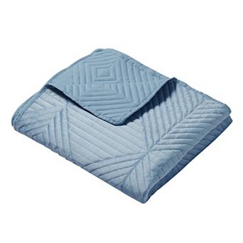 Greenland Home Fashions Riviera Velvet Blue Throw Blanket