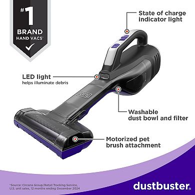 BLACK+DECKER™ dustbuster® Reveal Pet Handheld Vacuum (HLVD320BP07K)