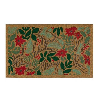 St. Nicholas Square® Holiday Florals All Weather Doormat