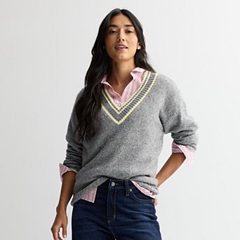 Women's Sonoma Goods For Life® Oversized V-Neck Sweater
