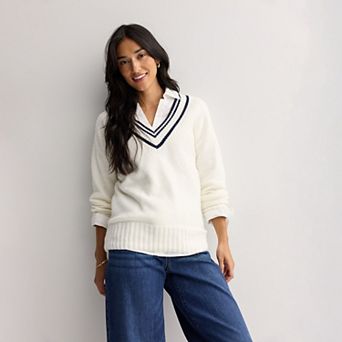 Women's Sonoma Goods For Life® Oversized V-Neck Sweater