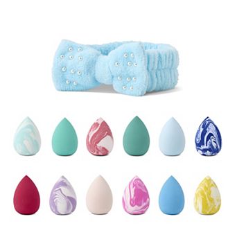 MAISON DE BASE 10 pc Makeup Blending Sponges & Plush Headband Set