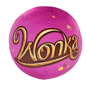 Warner Bros Wonka Wonka Logo Round Travel Cloud Pillow, 11"