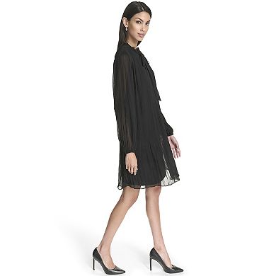 Women's Harper Rose Tie Neck Pleated Shift Dress