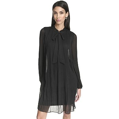 Women's Harper Rose Tie Neck Pleated Shift Dress