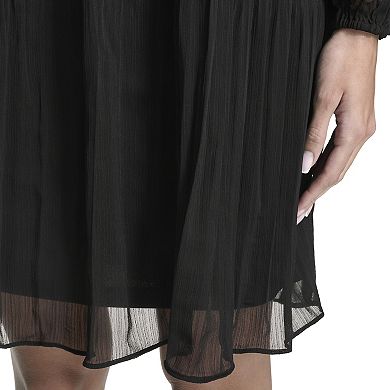 Women's Harper Rose Tie Neck Pleated Shift Dress