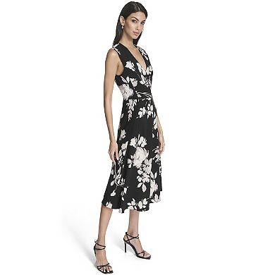 Women's Andrew Marc Floral Sleeveless Fit & Flare Midi Dress