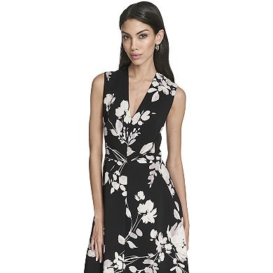 Women's Andrew Marc Floral Sleeveless Fit & Flare Midi Dress