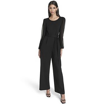 Women's Andrew Marc Balloon Sleeve Chiffon Jumpsuit