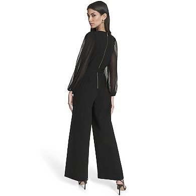 Women's Andrew Marc Balloon Sleeve Chiffon Jumpsuit