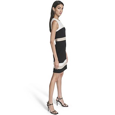 Women's Andrew Marc Sleeveless Color Block Sheath Dress