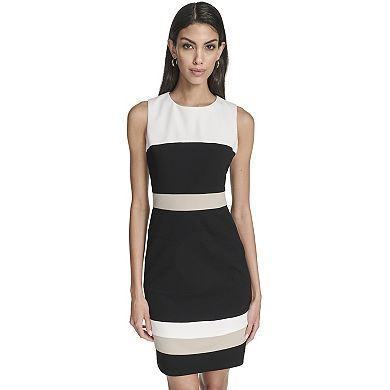 Women's Andrew Marc Sleeveless Color Block Sheath Dress
