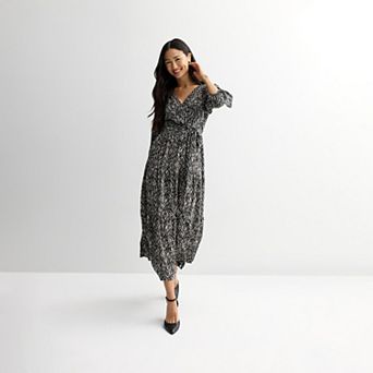 Women's Andrew Marc Balloon Sleeve Challis Midi Dress