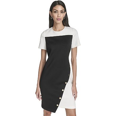 Women's Andrew Marc Short Sleeve Color Block Sheath Dress