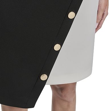 Women's Andrew Marc Short Sleeve Color Block Sheath Dress