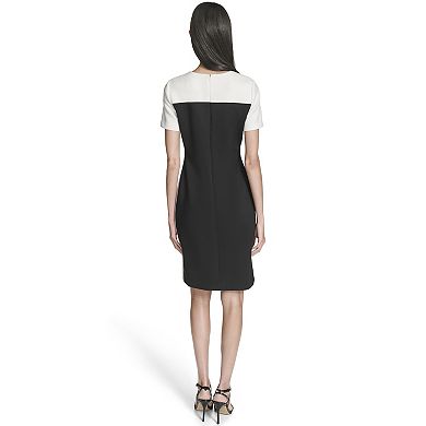 Women's Andrew Marc Short Sleeve Color Block Sheath Dress