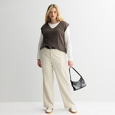 Juniors' Plus Size SO® Cable Sweater Vest