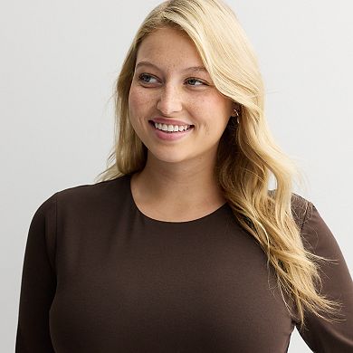 Juniors' Plus Size SO® Long Sleeve Crewneck T-Shirt