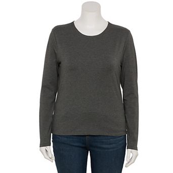 Juniors' Plus Size SO® Long Sleeve Crewneck T-Shirt