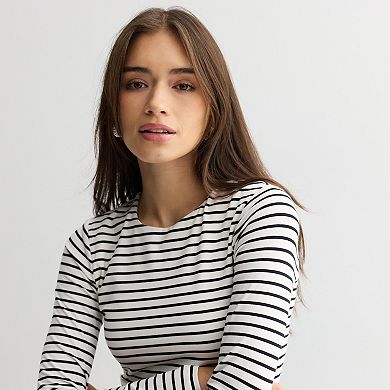 Juniors' SO® Long Sleeve Crewneck T-Shirt