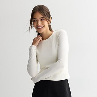 Juniors' SO® Long Sleeve Crewneck T-Shirt