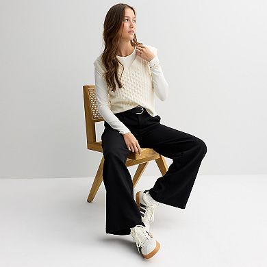 Juniors' SO® Cable Sweater Vest