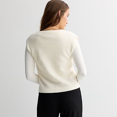 Juniors' SO® Cable Sweater Vest