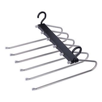 2 pc Pants Hangers Space Saving, Metal Multifunctional Pants Rack, Non Slip Clothes Hangers