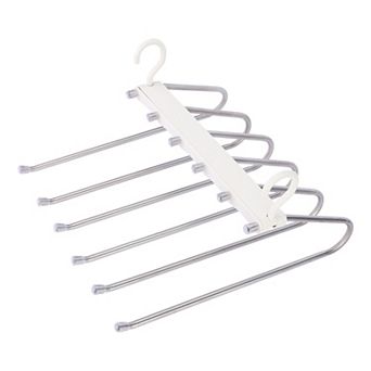 2 pc Pants Hangers Space Saving, Metal Multifunctional Pants Rack, Non Slip Clothes Hangers