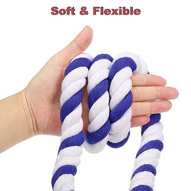 1 Inch x 10 Feet Natural Twisted Cotton Rope, 3 Strand Tug of War Rope with Sealing Tape