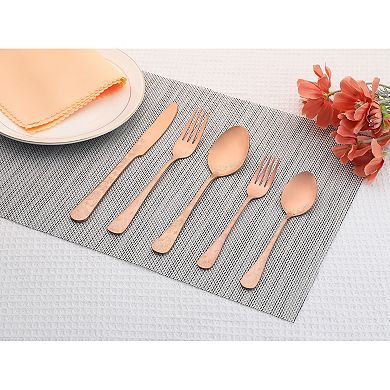5 Piece Silverware Set, Stainless Steel Flatware Set, Cutlery Set for 1, Serving Utensils Set