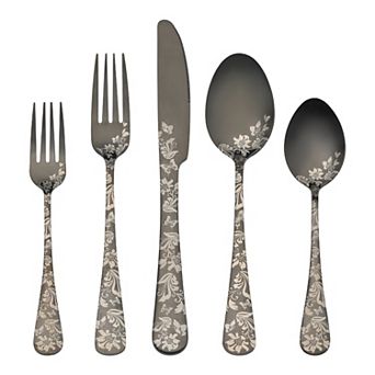5 pc Silverware Set, Stainless Steel Flatware Set, Cutlery Set for 1, Serving Utensils Set