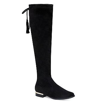 Andrea Over The Knee Low Heel Boots 5590