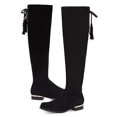 Andrea Over The Knee Low Heel Boots 5590