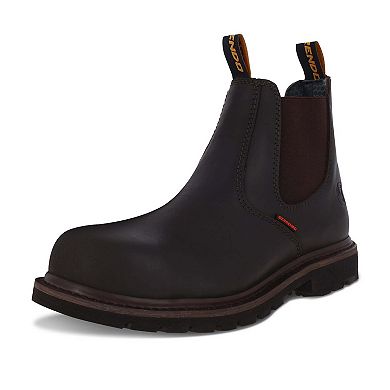 6” Steel Toe Work Boots for Men Pull-On Chelsea Electrical Hazard Oil and Slip Resistant