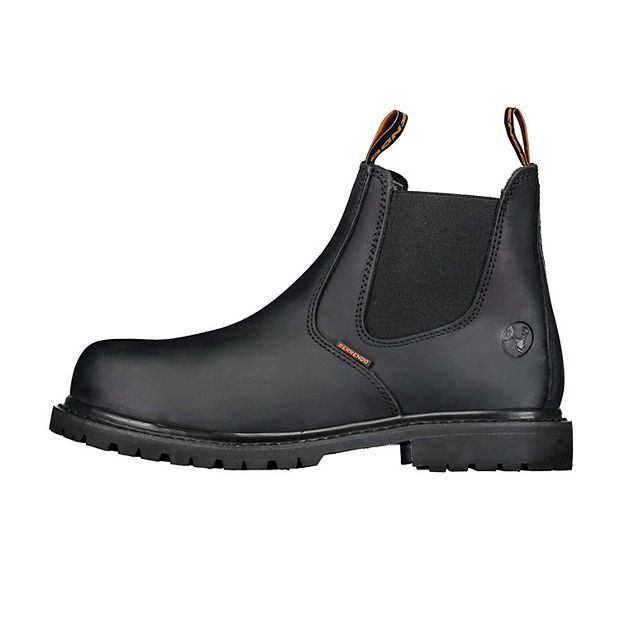 6” Steel Toe Work Boots for Men Pull-On Chelsea Electrical  display picture 1