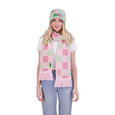 Women's Wicked Patches & Embroidery Beanie & Scarf Set