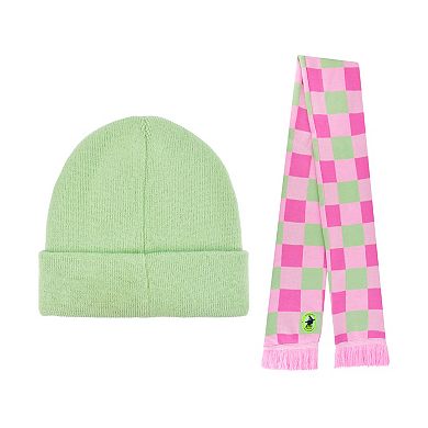 Women's Wicked Patches & Embroidery Beanie & Scarf Set
