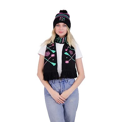 Women's Wicked Wand & Broom 2-pc. Beanie & Scarf Set