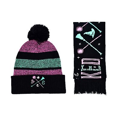 Women's Wicked Wand & Broom 2-pc. Beanie & Scarf Set