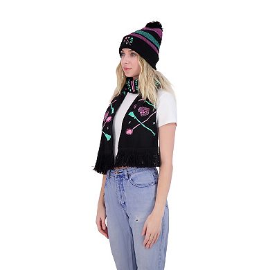Women's Wicked Wand & Broom 2-pc. Beanie & Scarf Set