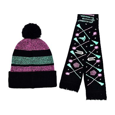 Women's Wicked Wand & Broom 2-pc. Beanie & Scarf Set