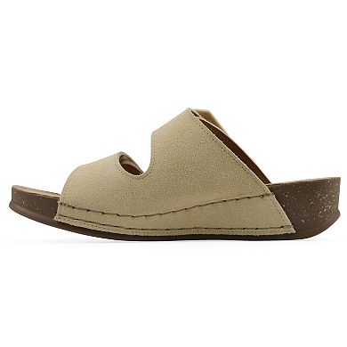 White Mountain Fearful Women's Slip-On Wedge Sandals